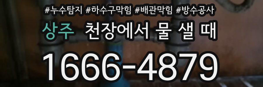 상주 천장에서 물 샐 때