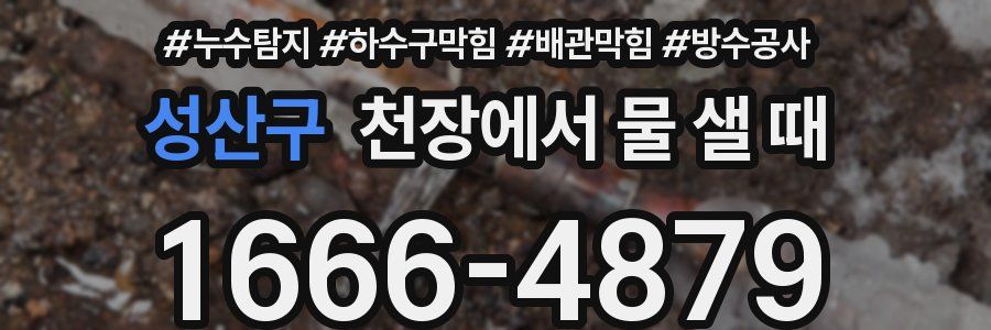 성산구 천장에서 물 샐 때