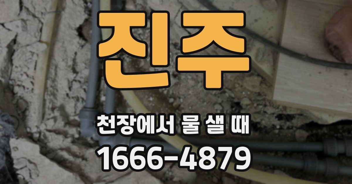 진주 천장에서 물 샐 때