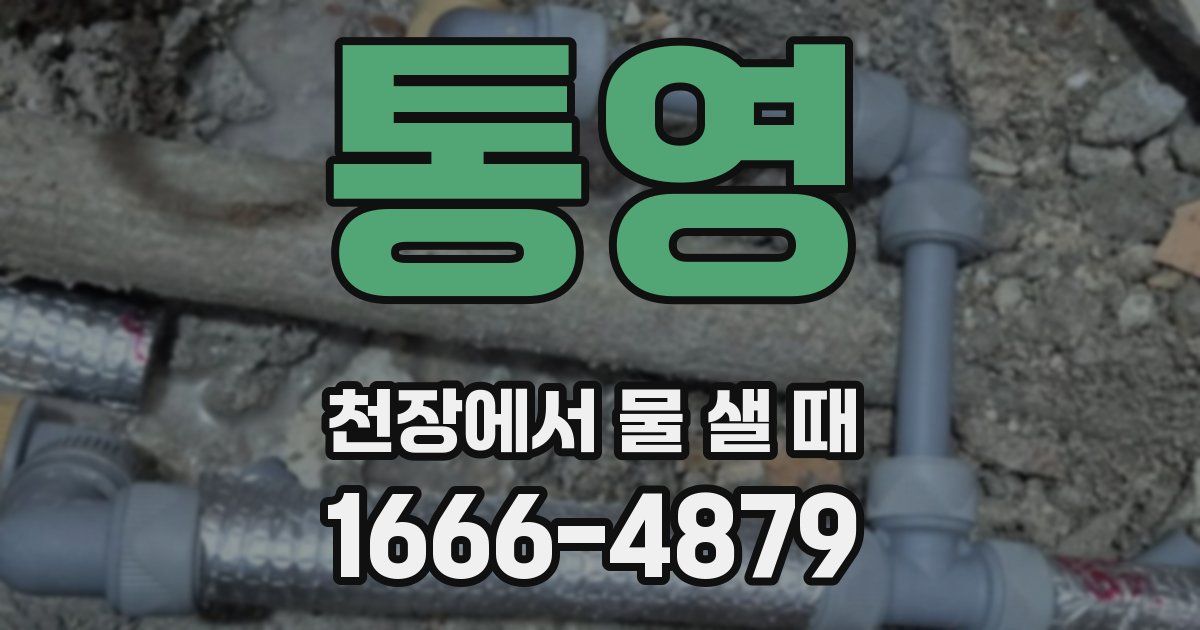 통영 천장에서 물 샐 때