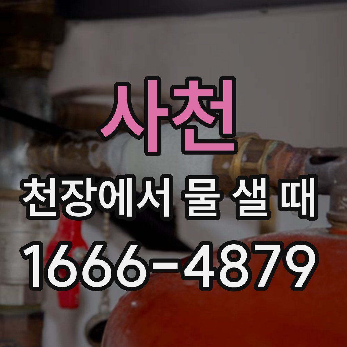 사천 천장에서 물 샐 때