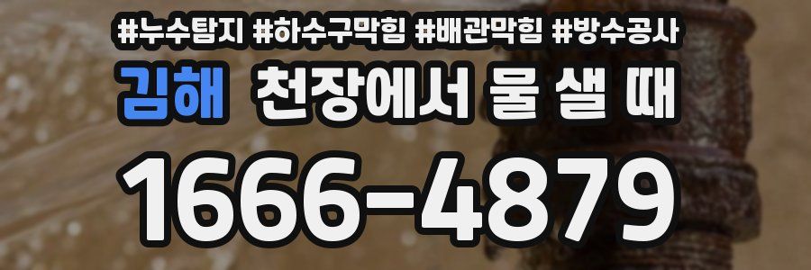 김해 천장에서 물 샐 때