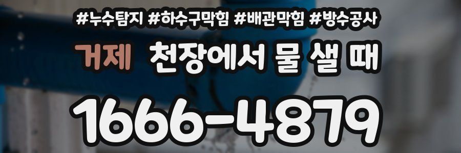 거제 천장에서 물 샐 때