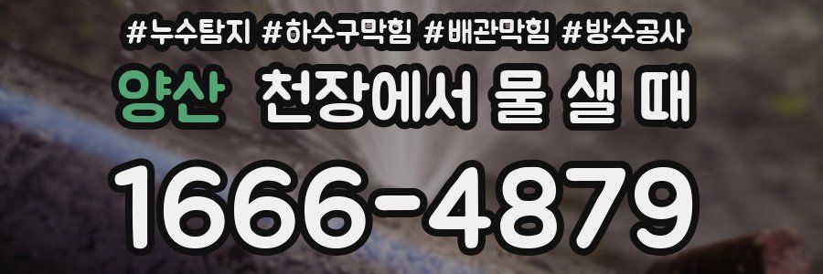 양산 천장에서 물 샐 때