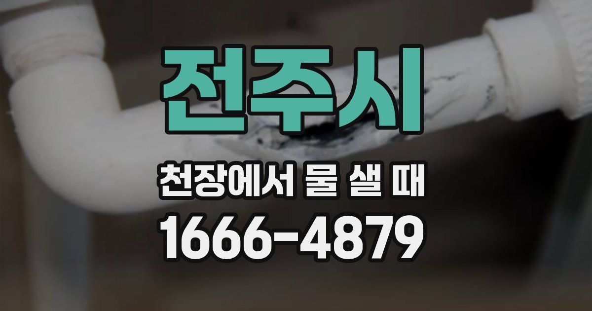 전주시 천장에서 물 샐 때
