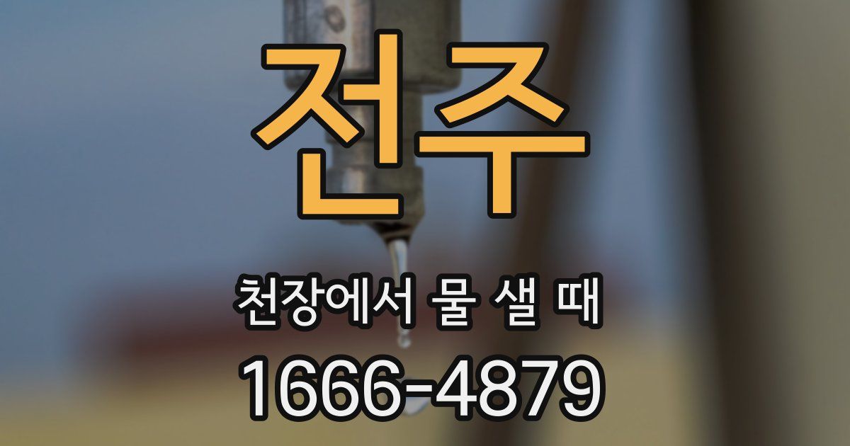 전주 천장에서 물 샐 때