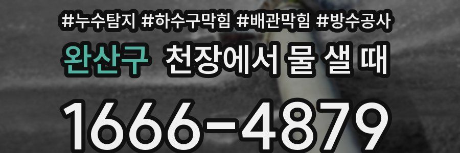 완산구 천장에서 물 샐 때