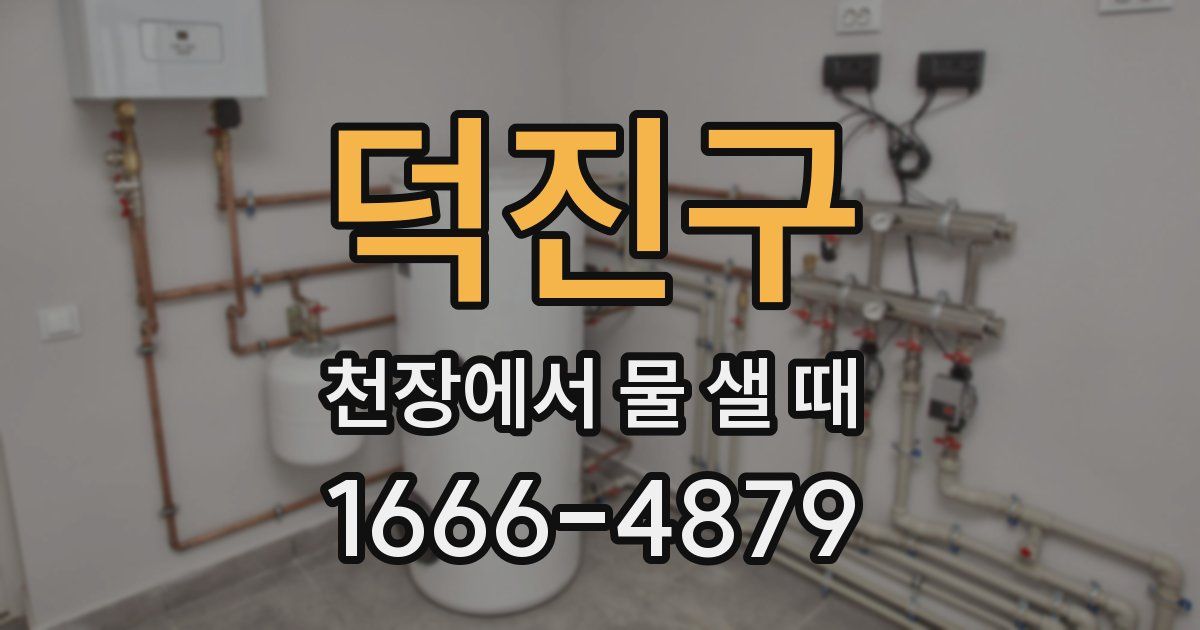 덕진구 천장에서 물 샐 때