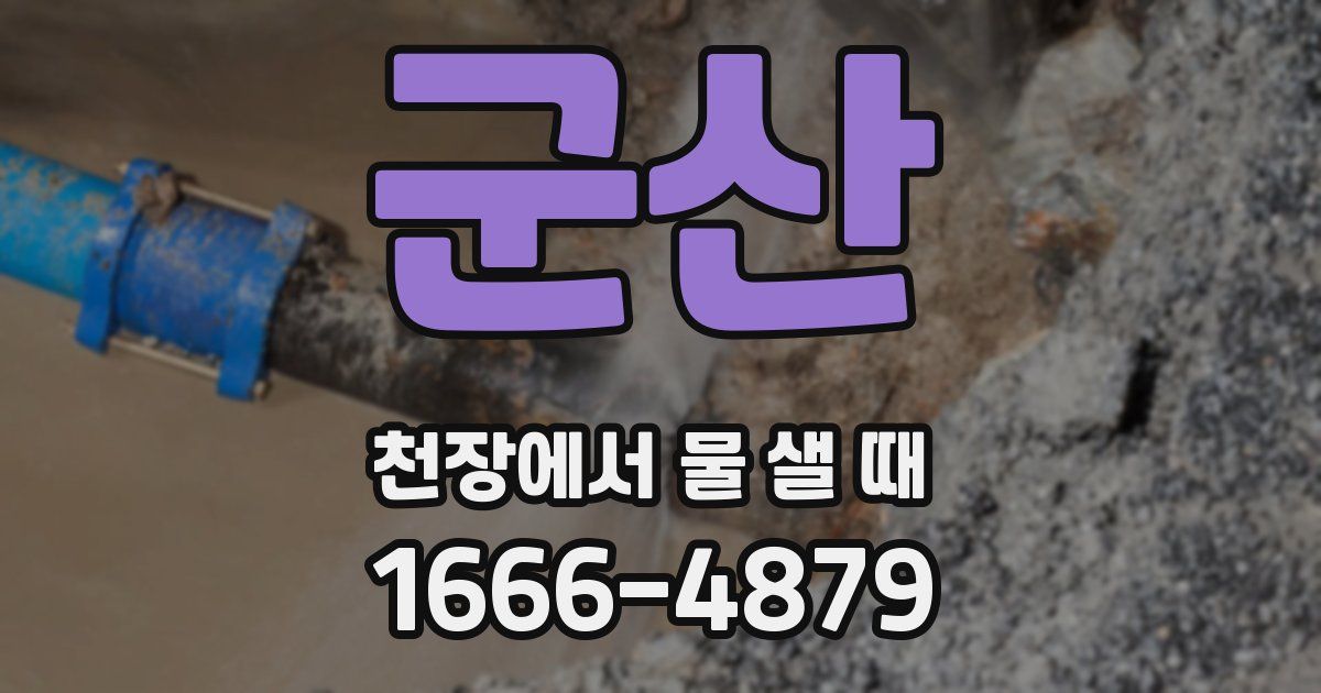 군산 천장에서 물 샐 때