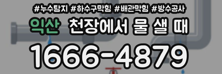 익산 천장에서 물 샐 때