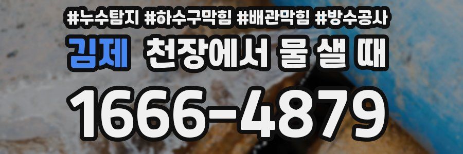김제 천장에서 물 샐 때