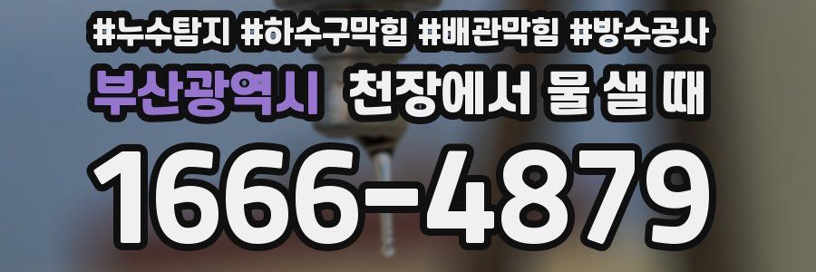 부산광역시 천장에서 물 샐 때