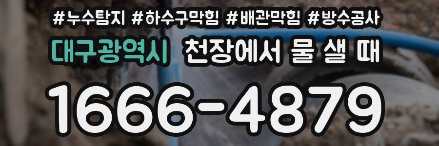 대구광역시 천장에서 물 샐 때