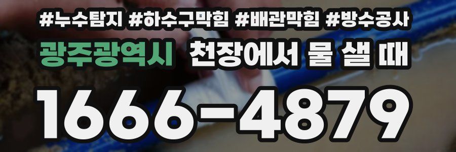 광주광역시 천장에서 물 샐 때