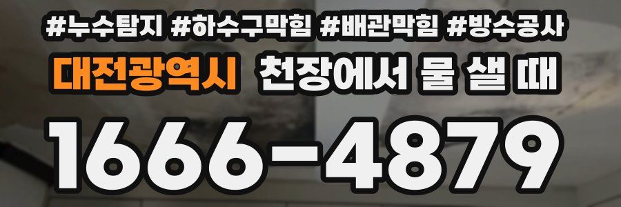 대전광역시 천장에서 물 샐 때