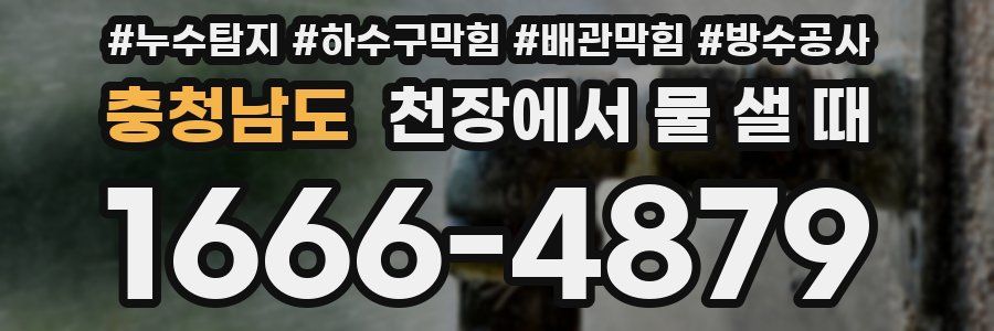 충청남도 천장에서 물 샐 때