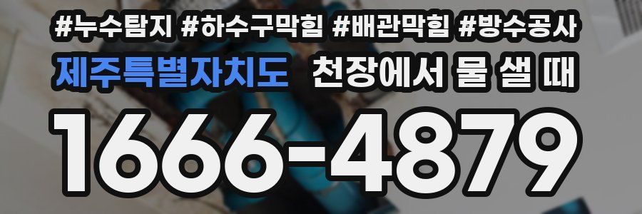 제주특별자치도 천장에서 물 샐 때