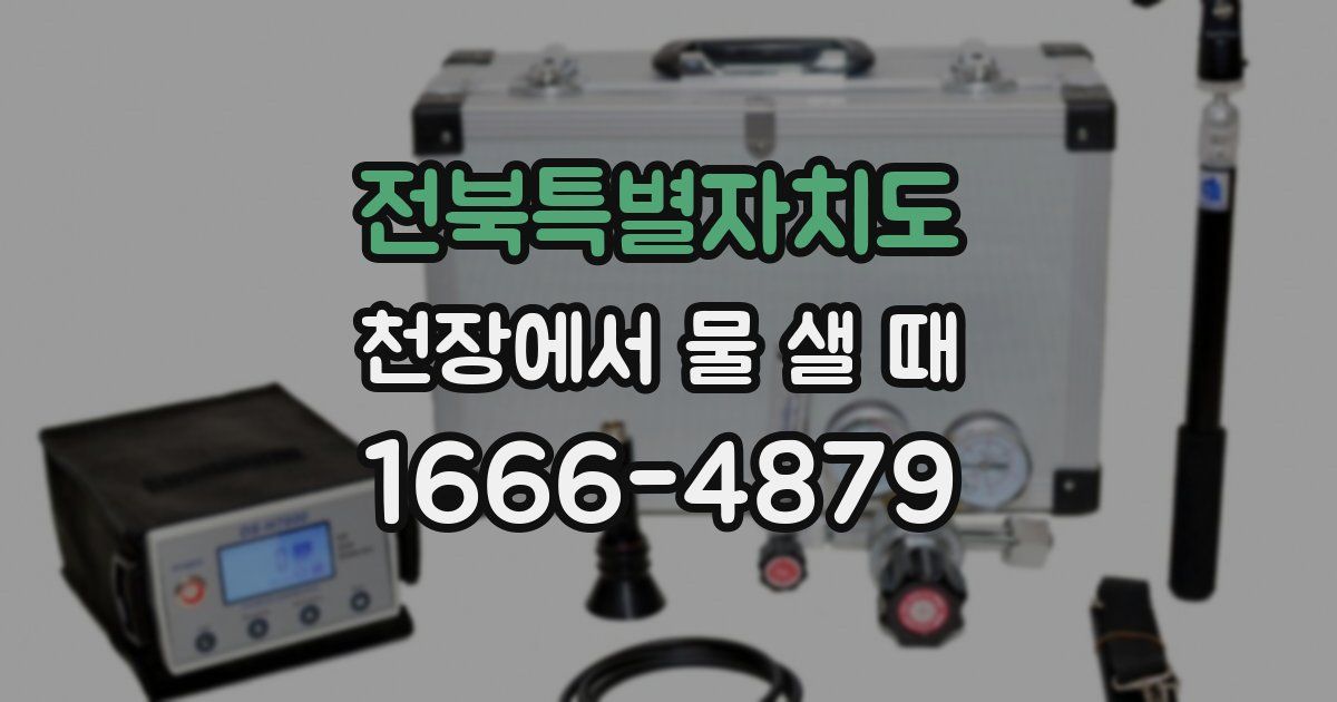 전북특별자치도 천장에서 물 샐 때
