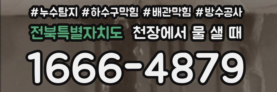전북특별자치도 천장에서 물 샐 때