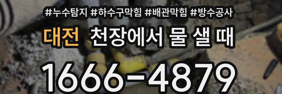 대전 천장에서 물 샐 때