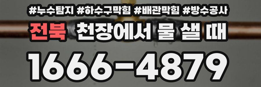 전북 천장에서 물 샐 때