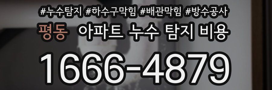 평동 아파트 누수 탐지 비용