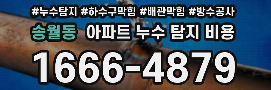 송월동 아파트 누수 탐지 비용