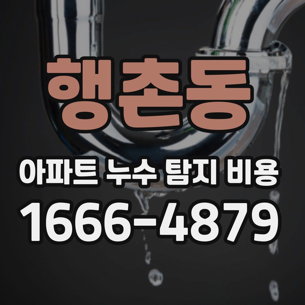행촌동 아파트 누수 탐지 비용