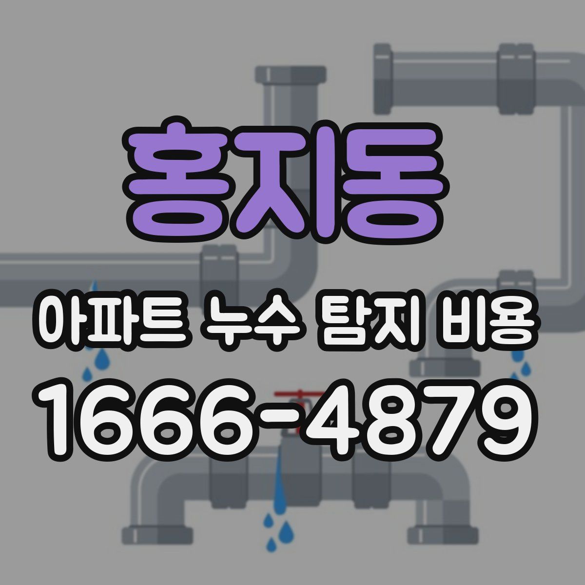 홍지동 아파트 누수 탐지 비용