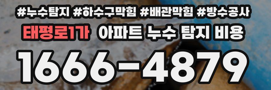 태평로1가 아파트 누수 탐지 비용