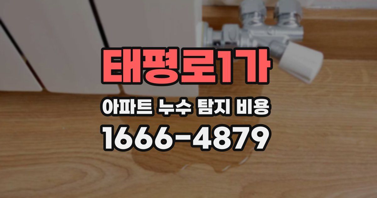 태평로1가 아파트 누수 탐지 비용