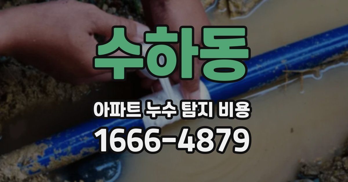 수하동 아파트 누수 탐지 비용
