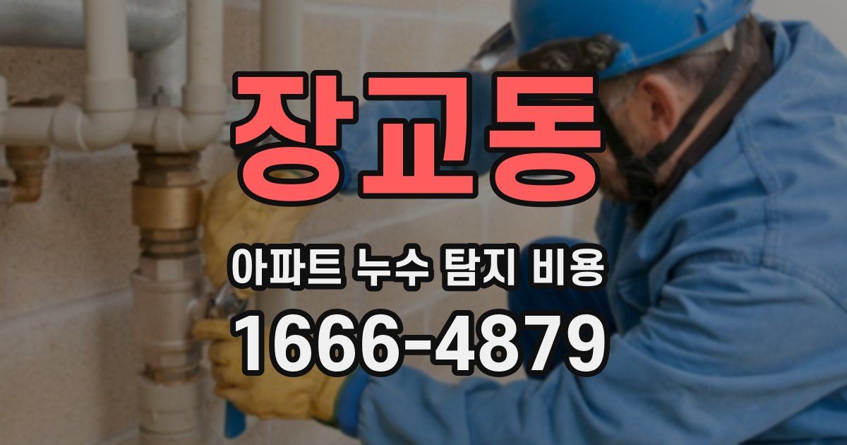 장교동 아파트 누수 탐지 비용