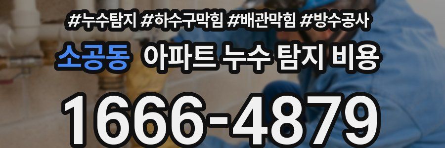 소공동 아파트 누수 탐지 비용