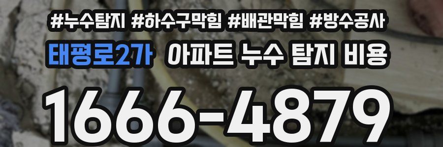 태평로2가 아파트 누수 탐지 비용