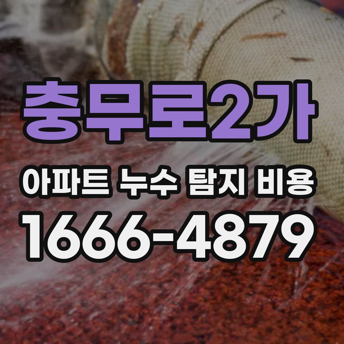 충무로2가 아파트 누수 탐지 비용