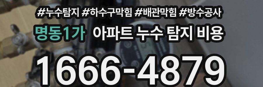 명동1가 아파트 누수 탐지 비용