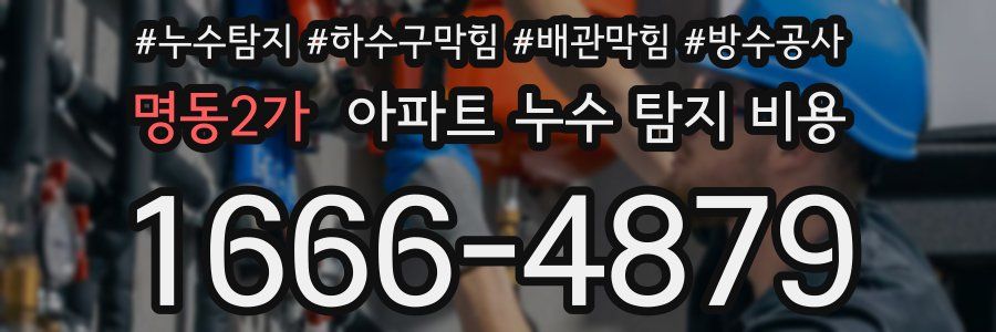 명동2가 아파트 누수 탐지 비용