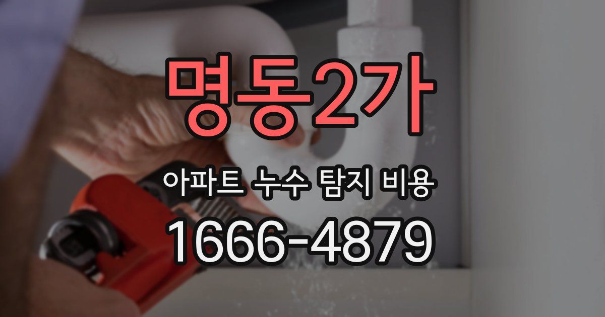 명동2가 아파트 누수 탐지 비용
