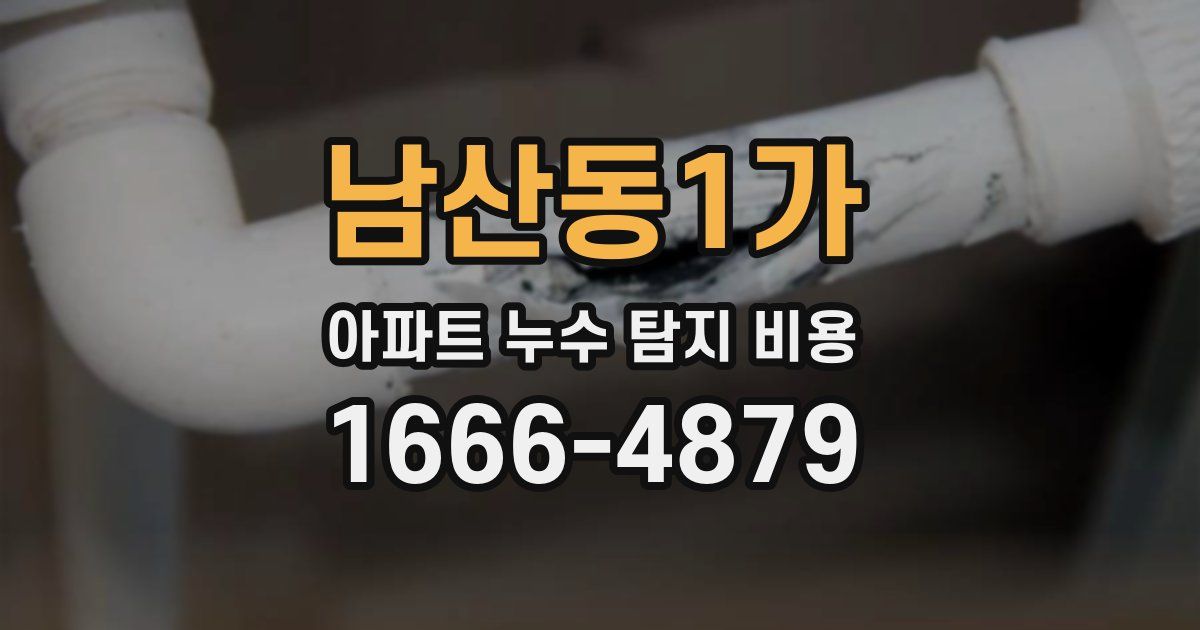 남산동1가 아파트 누수 탐지 비용