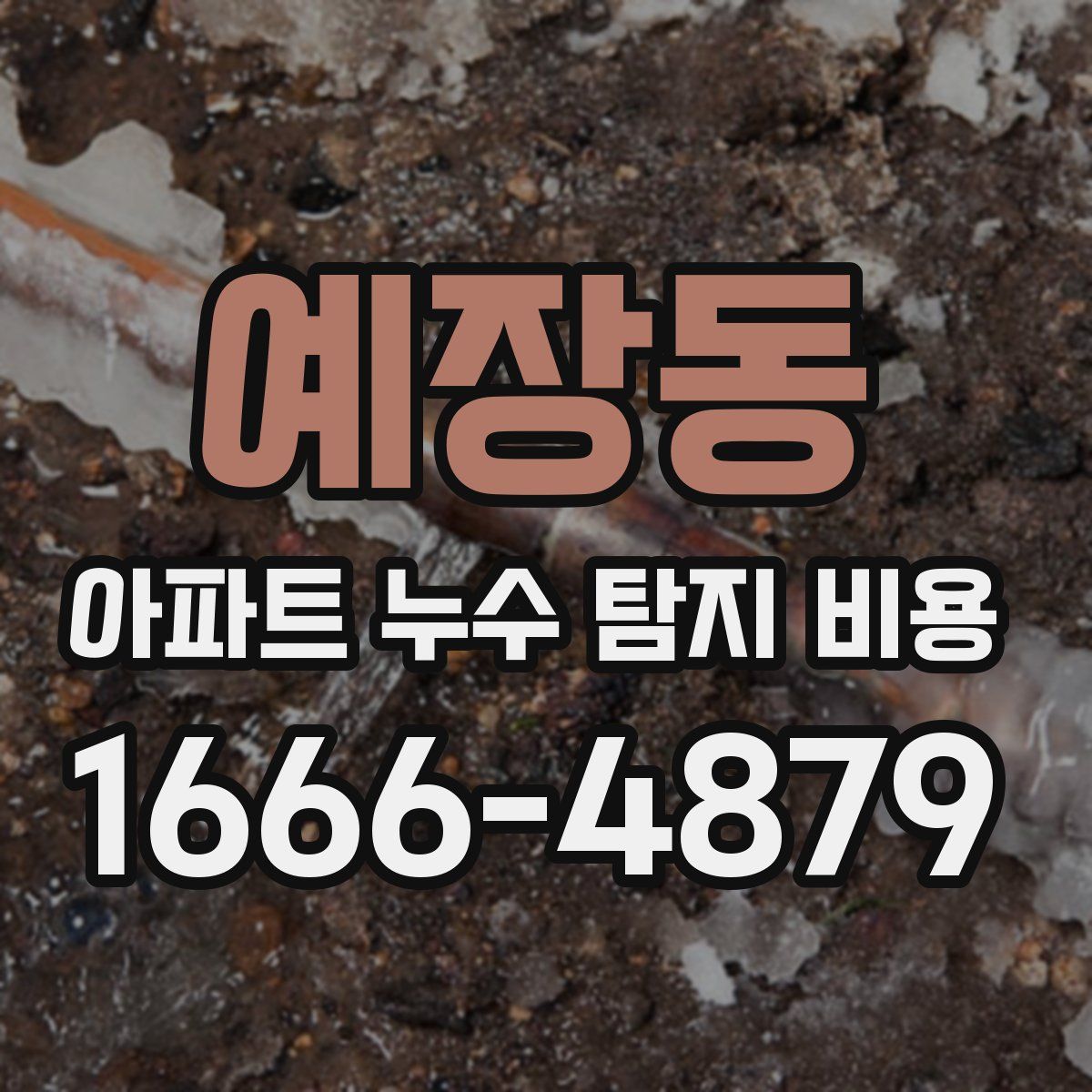 예장동 아파트 누수 탐지 비용