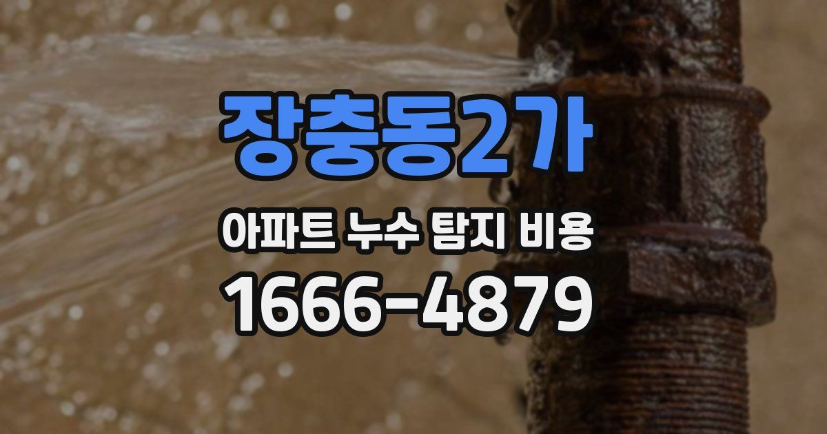장충동2가 아파트 누수 탐지 비용