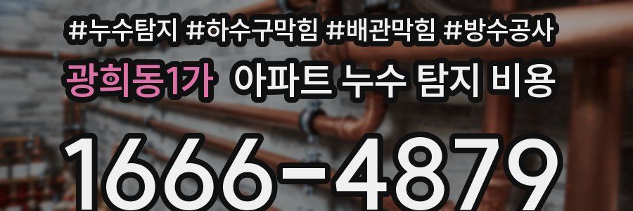 광희동1가 아파트 누수 탐지 비용