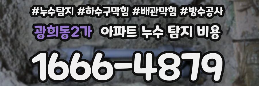 광희동2가 아파트 누수 탐지 비용