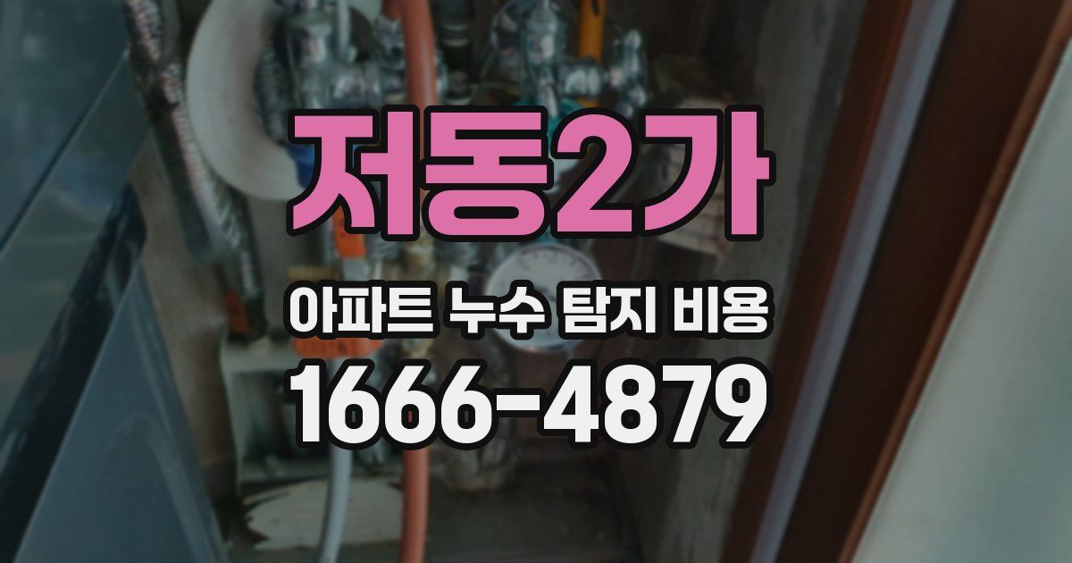 저동2가 아파트 누수 탐지 비용