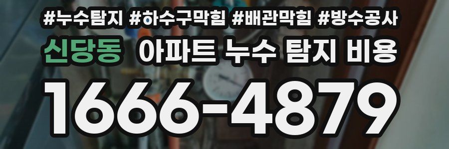 신당동 아파트 누수 탐지 비용