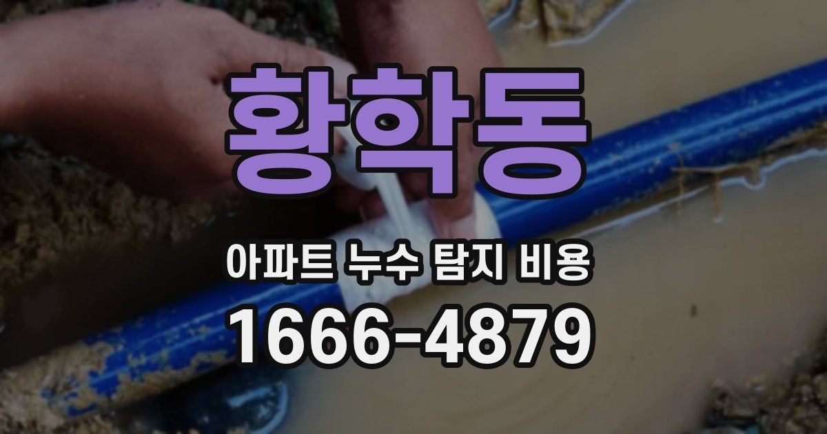 황학동 아파트 누수 탐지 비용