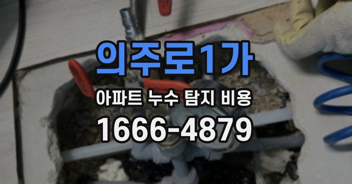 의주로1가 아파트 누수 탐지 비용