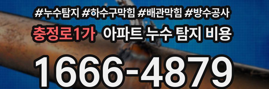 충정로1가 아파트 누수 탐지 비용