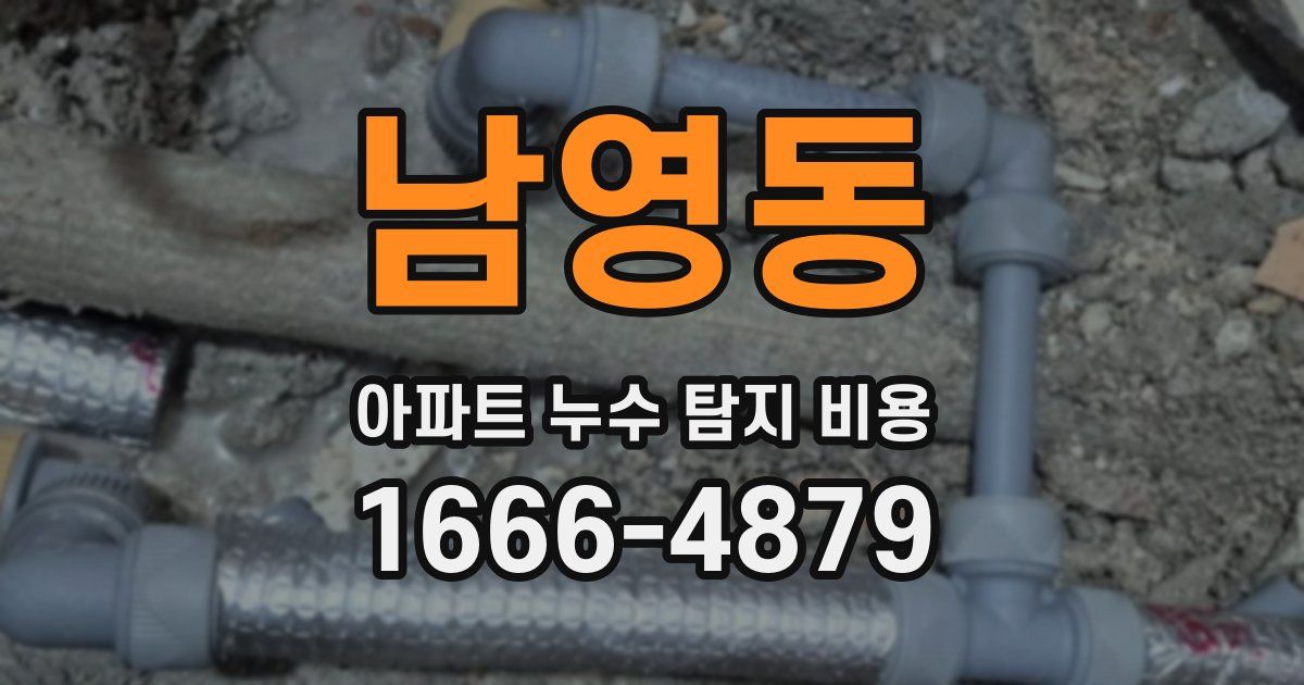 남영동 아파트 누수 탐지 비용